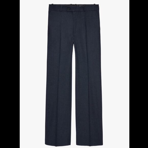 Zara Low Rise Wool Pinstripe Style Pants Limited Edition - Picture 9 of 9